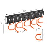 Maclean Organizer da parete per attrezzi da giardino in acciaio con ganci carico massimo 30 kg larghezza 40 cm MC-193