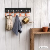 Maclean Organizer da parete per attrezzi da giardino in acciaio con ganci carico massimo 30 kg larghezza 40 cm MC-193