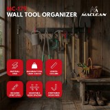 Maclean Organizer da parete per attrezzi in acciaio carico massimo 228 kg larghezza 1222 mm MC-179