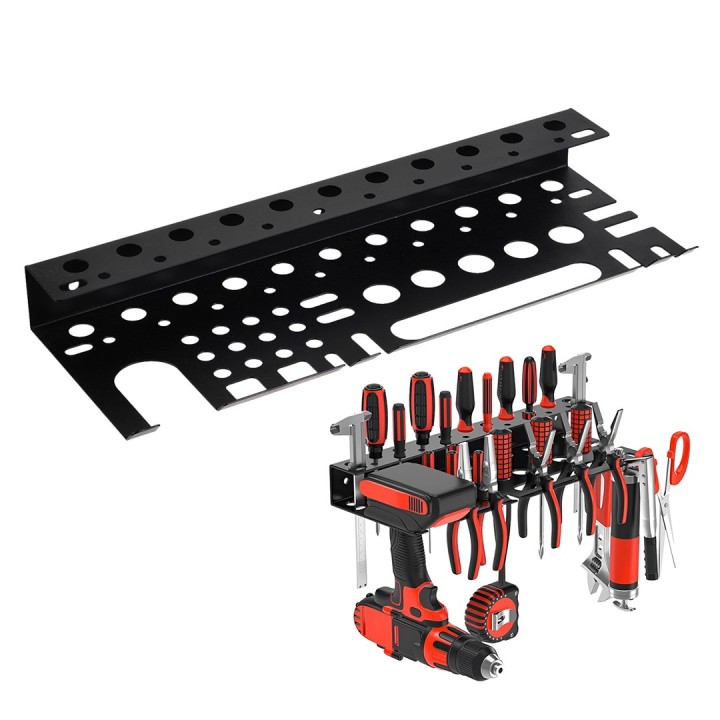 Maclean Organizer / scaffale per attrezzi da parete nero dimensioni 40x14.5x4.6 cm max 30 kg MC-141