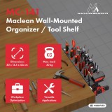 Maclean Organizer / scaffale per attrezzi da parete nero dimensioni 40x14.5x4.6 cm max 30 kg MC-141