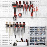Maclean Organizer / scaffale per attrezzi da parete nero dimensioni 40x14.5x4.6 cm max 30 kg MC-141