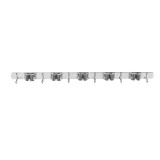 Maclean Organizer da parete per attrezzi da giardino e scope in acciaio con ganci carico massimo 20 kg larghezza 60 cm MC-185