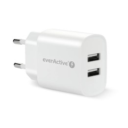 Caricabatterie EVERACTIVE 2 x USB 2.4A bianco
