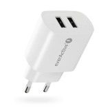 Caricabatterie EVERACTIVE 2 x USB 2.4A bianco