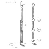 Maclean staffa universale VESA per soundbar 15kg max MC-335