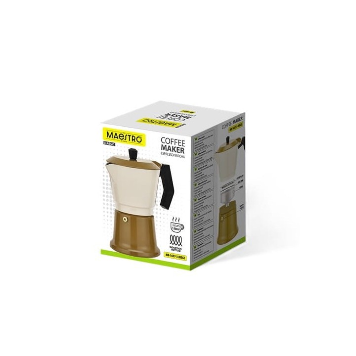 Moka in alluminio MR-1657-3-BEIGE MAESTRO