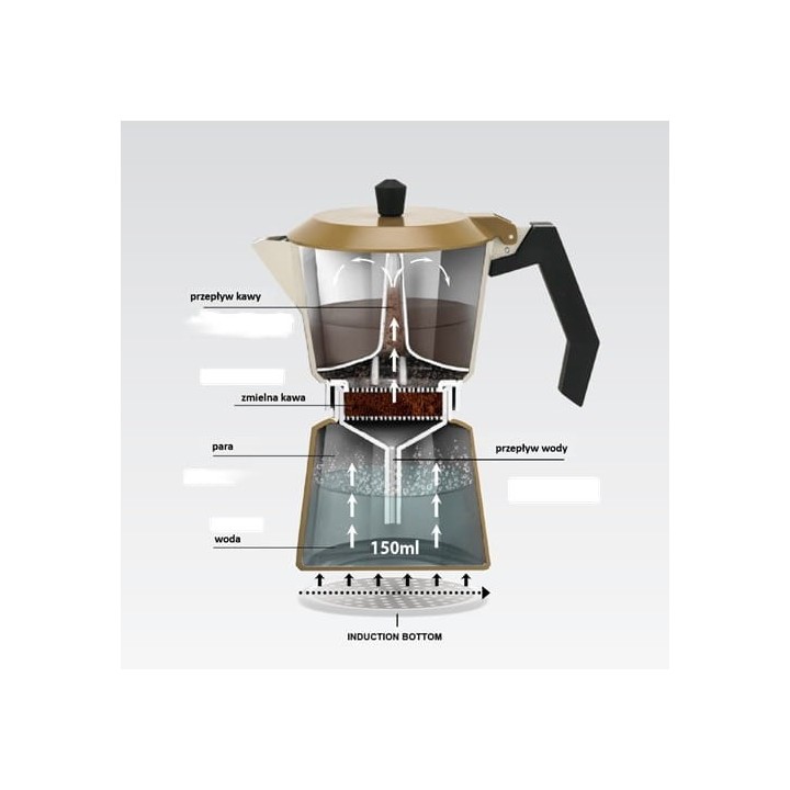 Moka in alluminio MR-1657-3-BEIGE MAESTRO