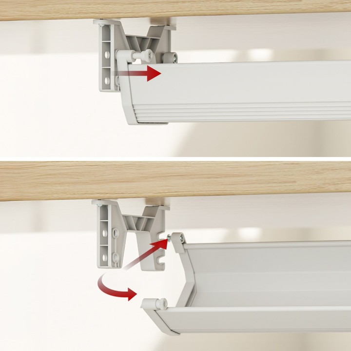 Maclean organizzatore cavi sotto-scrivania max. carico 5kg bianco MC-106 W