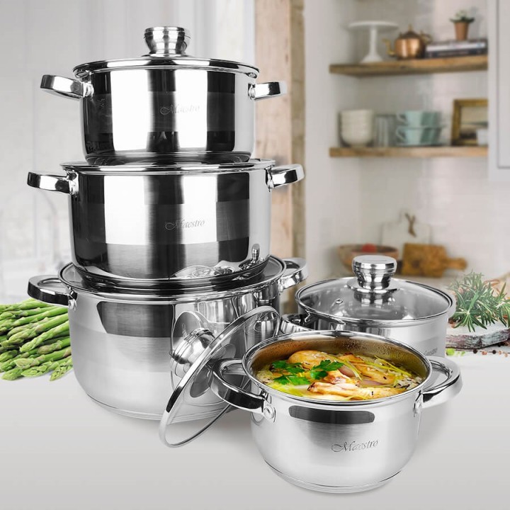 Set di batteria da cucina MAESTRO MR-2220-10 10 elementi