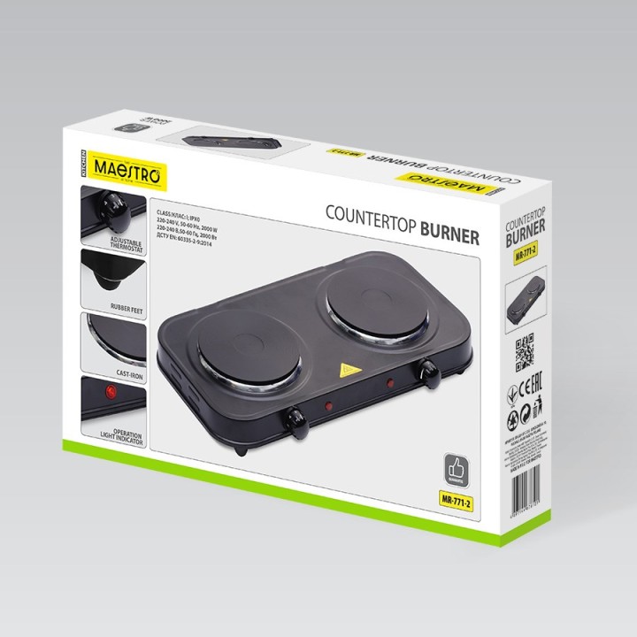 Piastra elettrica doppia 2000W MR-771-2 MAESTRO