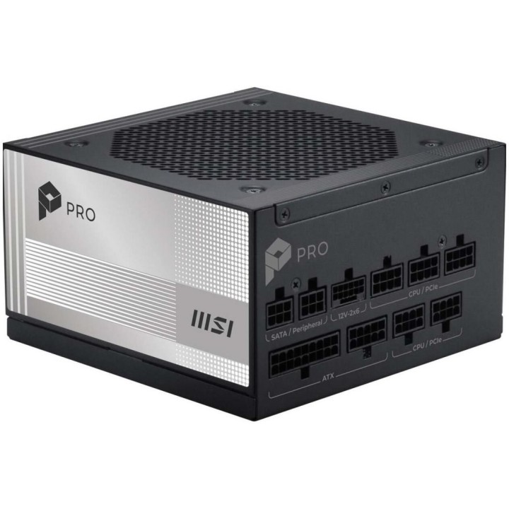 MSI PRO A850PL PCIE5 850W 120mm 80 Plus Platinum aPFC alimentatore