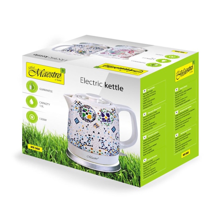 Bollitore elettrico in ceramica MAESTRO MR-068 1 5L 1500W (MR-068-MOSAIC)