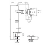MACLEAN LCD supporto monitor da scrivania MC-572N