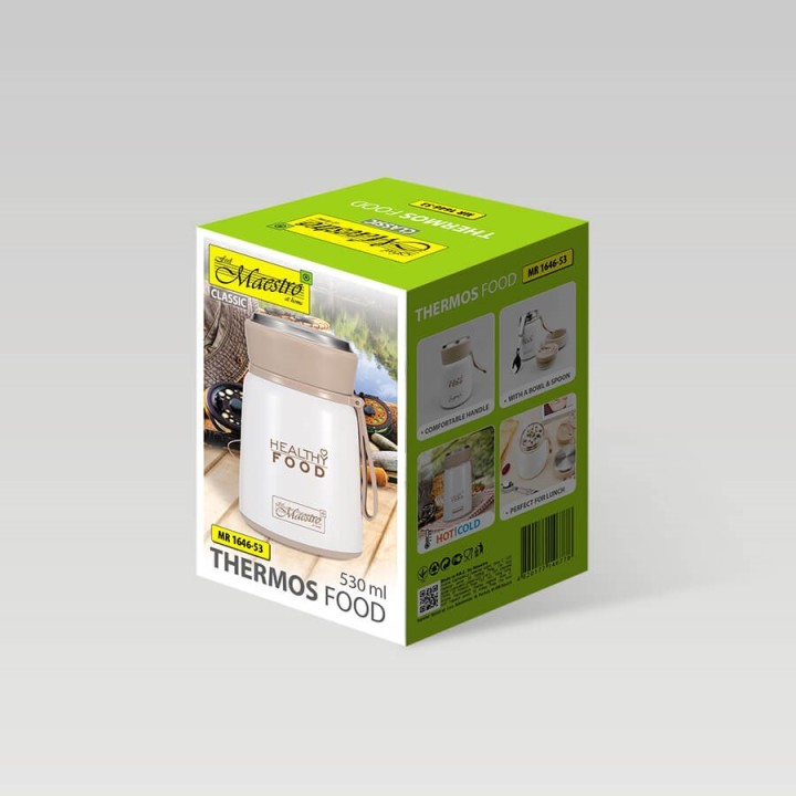 Thermos per il pranzo Maestro MR-1646-53 530 ml bianco