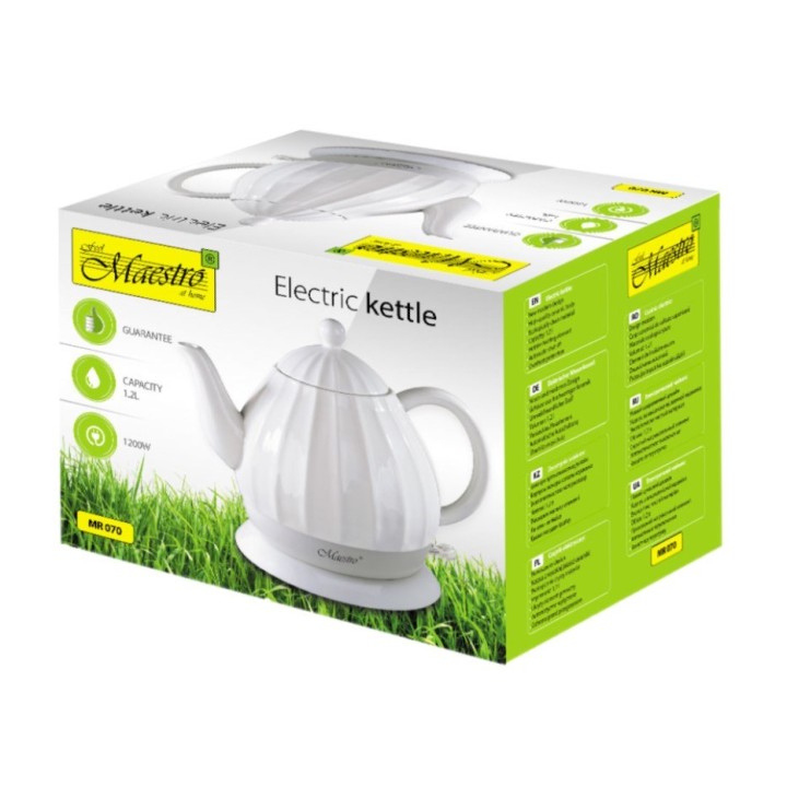 Feel-Maestro MR070 bollitore elettrico 1.2 L 1200 W bianco