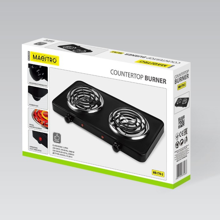 Piastra elettrica doppia 2000W MR-770-2 MAESTRO