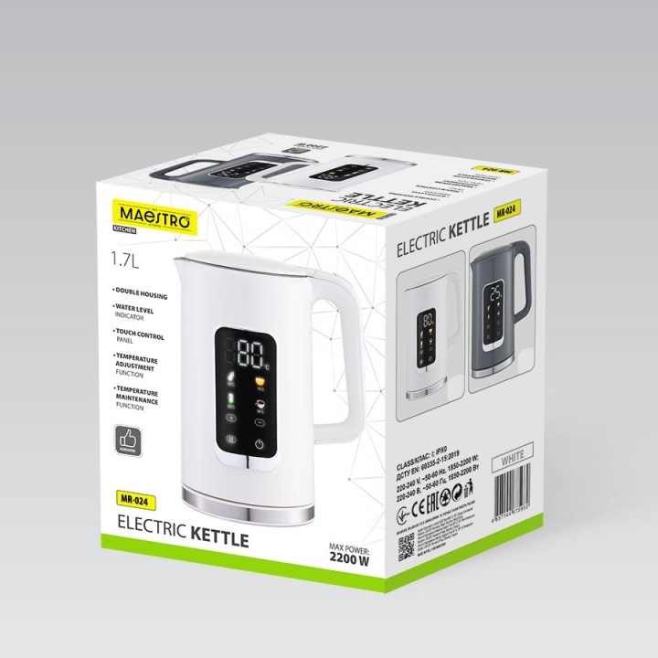 Bollitore elettrico Maestro MR-024 (MR-024-WHITE) Bianco