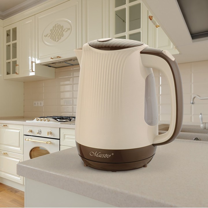Bollitore elettrico Maestro MR042 beige 1.7 L Beige Marrone 2200 W