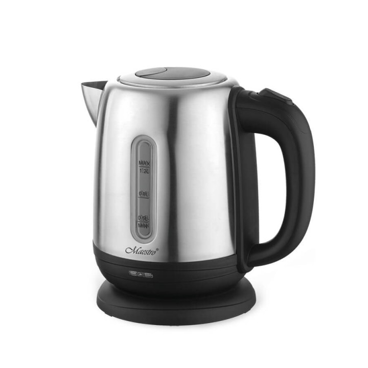 MAESTRO MR-027 bollitore elettrico 1.2 L 1630 W acciaio nero