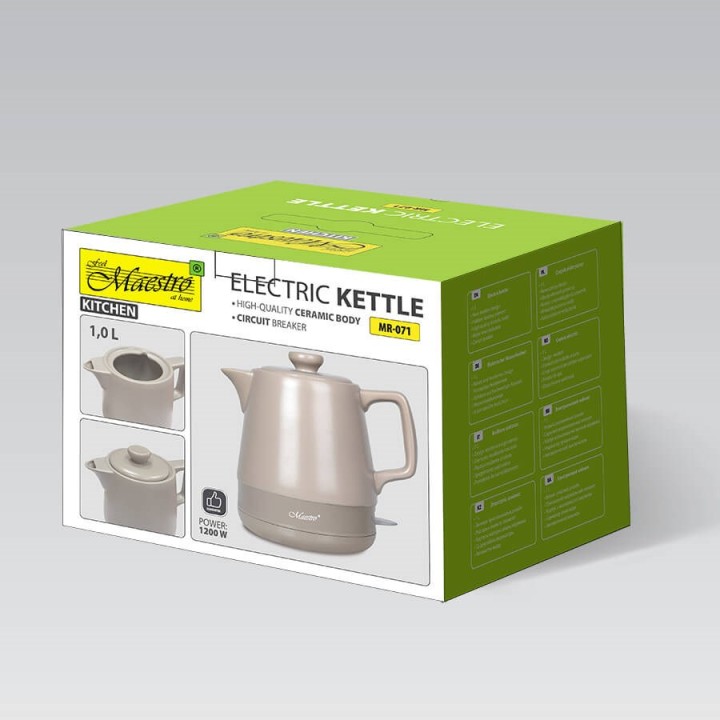 MAESTRO MR-071 Bollitore elettrico 1 l (MR-071-BEIGE)