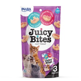 INABA Juicy Bites gamberetto e frutti di mare - snack per gatti - 3x11 3 g