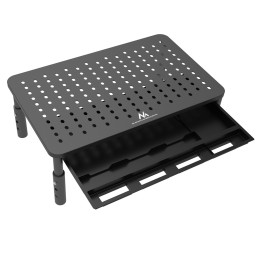 Maclean MC-946 supporto monitor laptop 13 - 32 regolazione altezza 3 livelli con cassetto fino a 20kg robusto ventilato