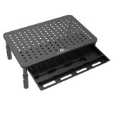 Maclean MC-946 supporto monitor laptop 13 - 32 regolazione altezza 3 livelli con cassetto fino a 20kg robusto ventilato