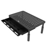 Maclean MC-946 supporto monitor laptop 13 - 32 regolazione altezza 3 livelli con cassetto fino a 20kg robusto ventilato