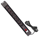 Maclean MCE11 prolunga 1.5 m 8 AC presa/prese interno nero