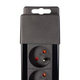 Maclean MCE11 prolunga 1.5 m 8 AC presa/prese interno nero