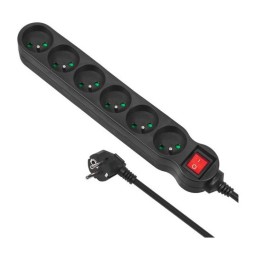 Maclean MCE225 prolunghe elettriche 1.5 m 6 AC prese Indoor nero