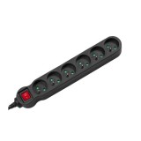 Maclean MCE225 prolunghe elettriche 1.5 m 6 AC prese Indoor nero
