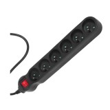 Maclean MCE225 prolunghe elettriche 1.5 m 6 AC prese Indoor nero