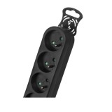 Maclean MCE225 prolunghe elettriche 1.5 m 6 AC prese Indoor nero