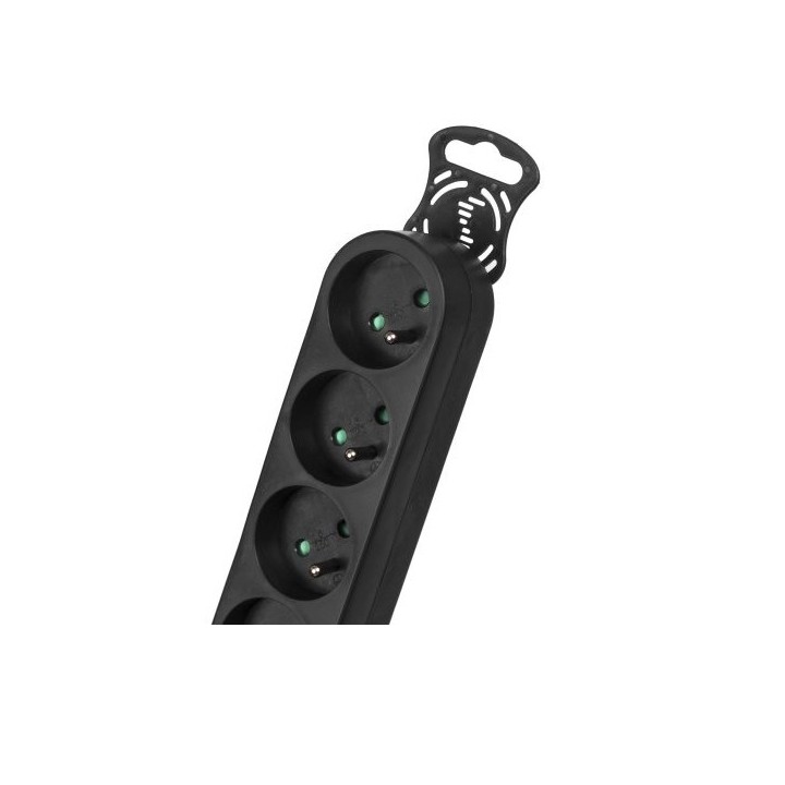 Maclean MCE225 prolunghe elettriche 1.5 m 6 AC prese Indoor nero