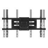 Maclean TV Staffa max VESA 600x400 32-85 60kg regolazione angolare orizzontale e verticale profilo 65-390mm nero MC-789