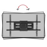 Maclean TV Staffa max VESA 600x400 32-85 60kg regolazione angolare orizzontale e verticale profilo 65-390mm nero MC-789