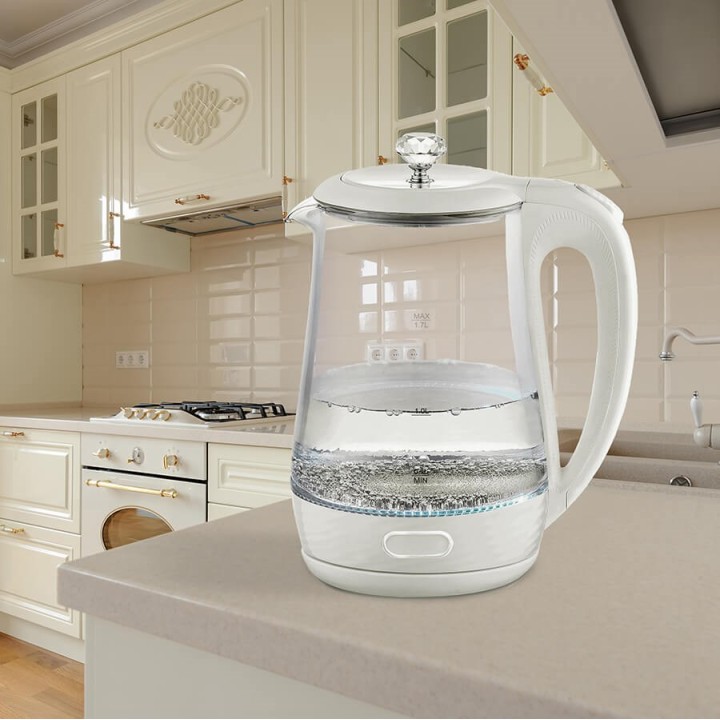Maestro MR-052 Bollitore elettrico in vetro 1.7 L (MR-052-WHITE) Bianco