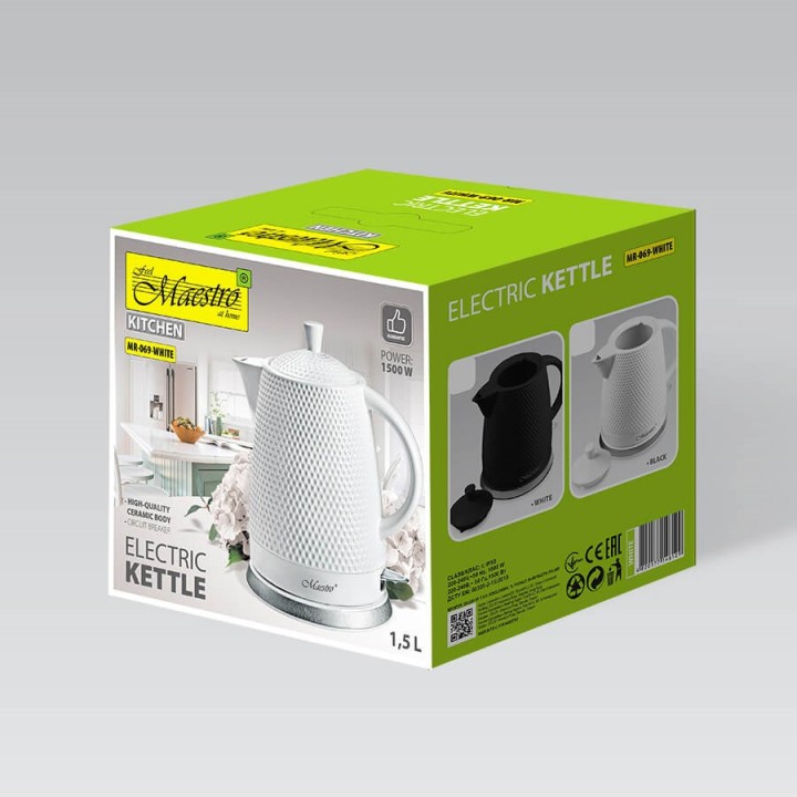 MAESTRO MR-069 Bollitore elettrico 1 5 l 1500W (MR-069-WHITE)