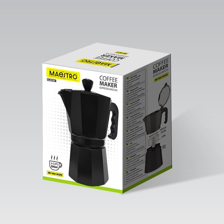 Maestro 6 Macchina da caffè MR-1666-6-BLACK nero