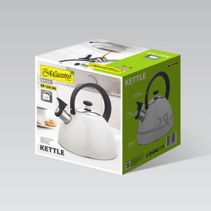 Maestro MR-1302-WG bollitore 2.5 L Bianco