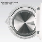 Maestro MR-056-Grey Bollitore elettrico in vetro 1.7 L