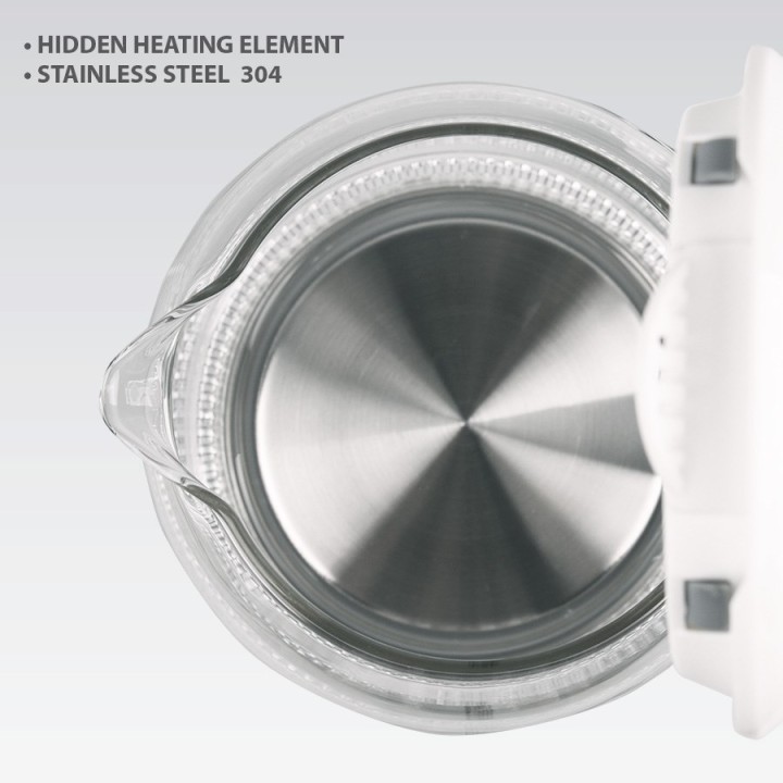 Maestro MR-056-Grey Bollitore elettrico in vetro 1.7 L