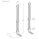 Maclean staffa universale VESA per soundbar 15kg max MC-334