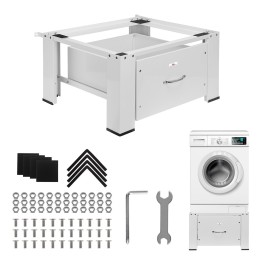 Maclean base per lavatrice / asciugatrice con cassetto carico max 150kg bianco MC-117 W