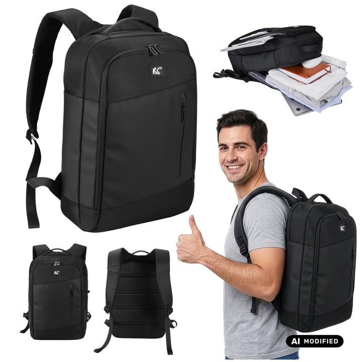 NanoRS Zaino per laptop 15.6 nero 42x28.5x14 impermeabile RS204 B