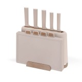 Maestro MR-1412-BEIGE Set di coltelli con blocco + Set di taglieri Beige