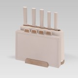 Maestro MR-1412-BEIGE Set di coltelli con blocco + Set di taglieri Beige