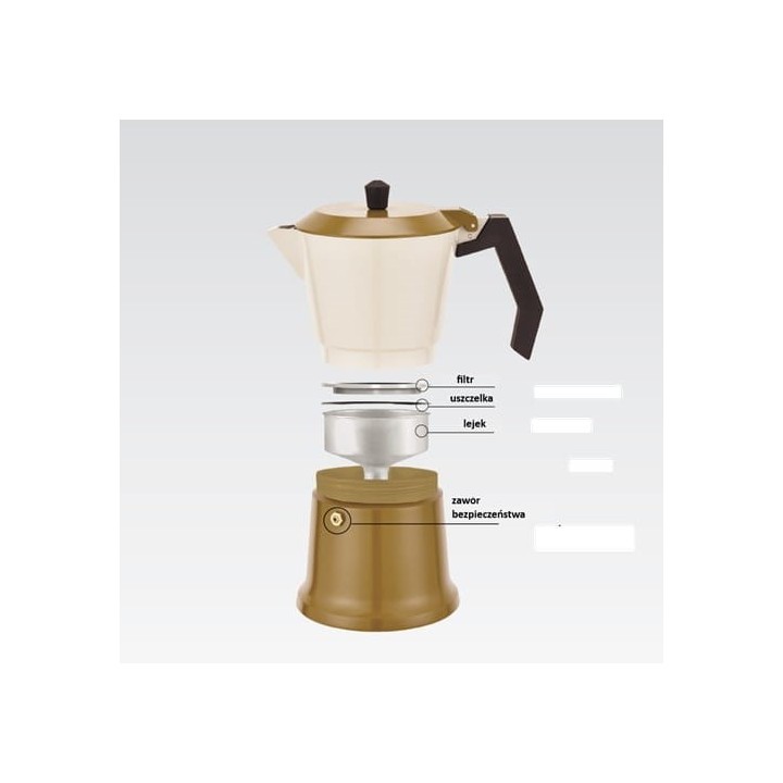 Moka in alluminio MR-1657-6-BEIGE MAESTRO